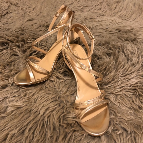 Gold Strappy Heels - Picture 4 of 4